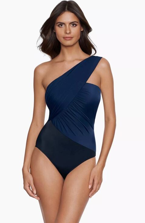 Magicsuit Other - Magicsuit 6006073 Colorblock Goddess One Piece Swimsuit Sz 12 Navy Mrsp $170
